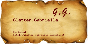 Glatter Gabriella névjegykártya